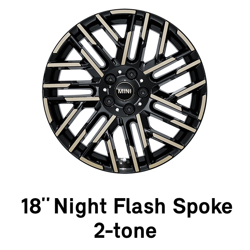 MINI – équipement – 18’’ night flash spoke 2-tone