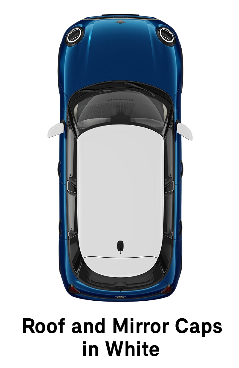  MINI – Ausstattung – Favoured Trim – Dach und Spiegelkappen in Weiß