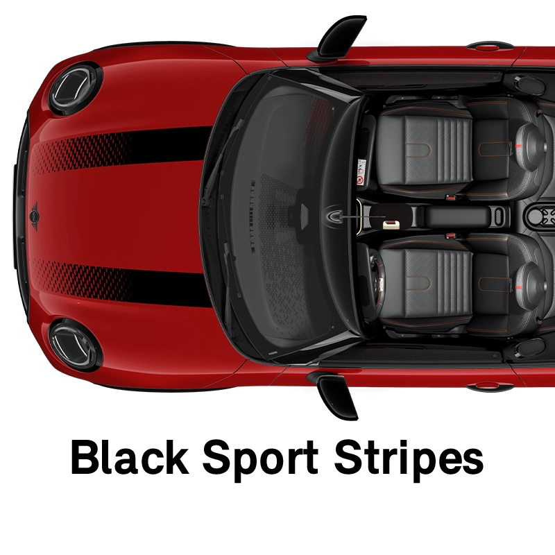  MINI – Ausstattung – JCW Trim – Sportstreifen in Schwarz