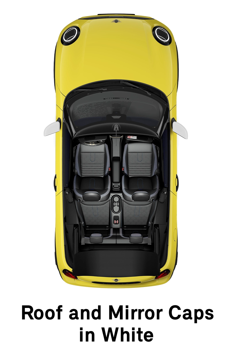 MINI – Ausstattung – Classic Trim – Dach und Spiegelkappen in Weiß