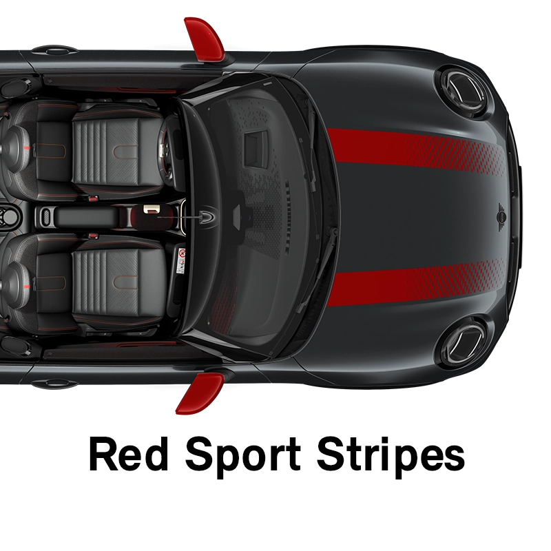  MINI – Ausstattung – JCW Trim – Sportstreifen in Rot