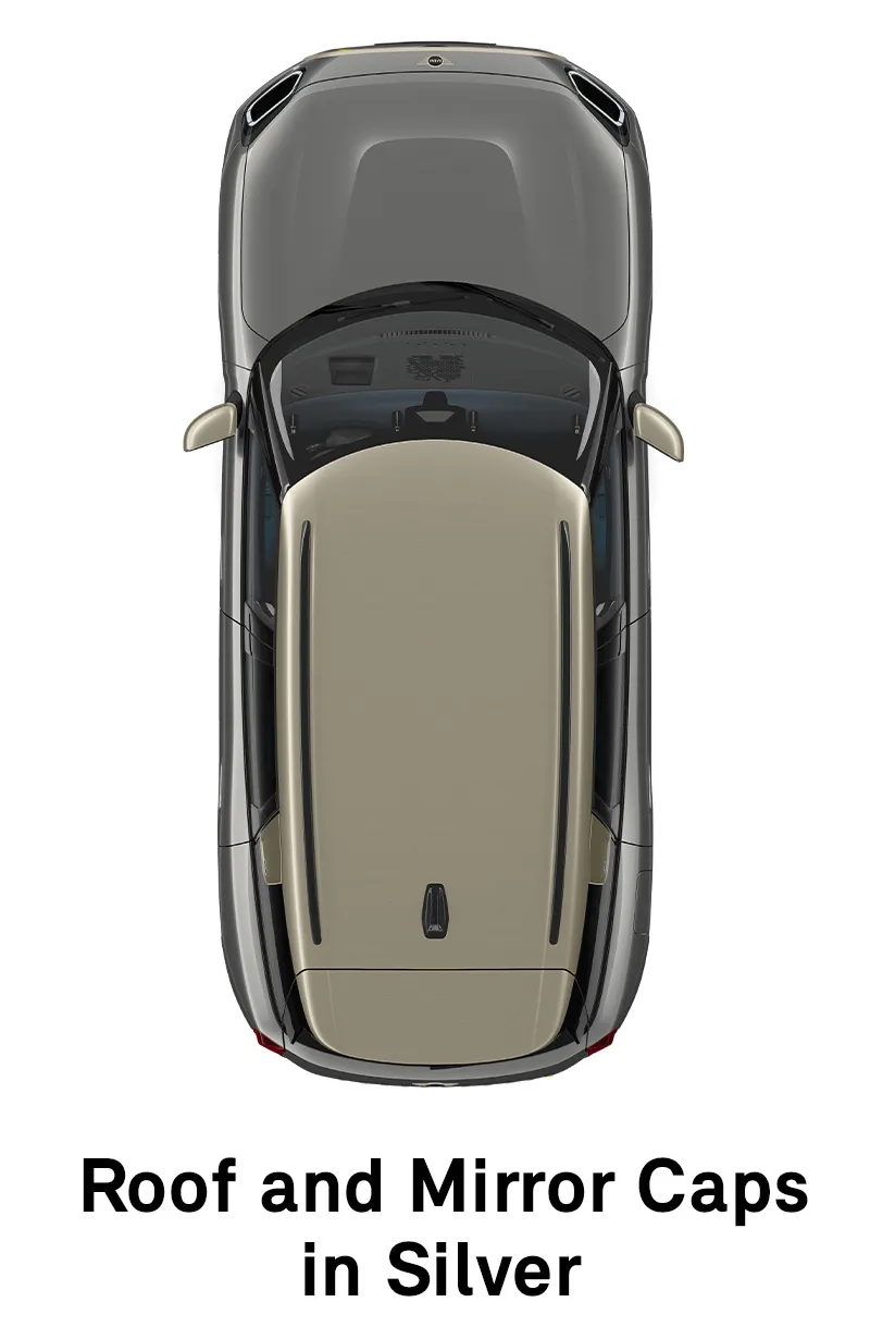  MINI – Ausstattung – Favoured Trim – Dach und Spiegelkappen in Silber