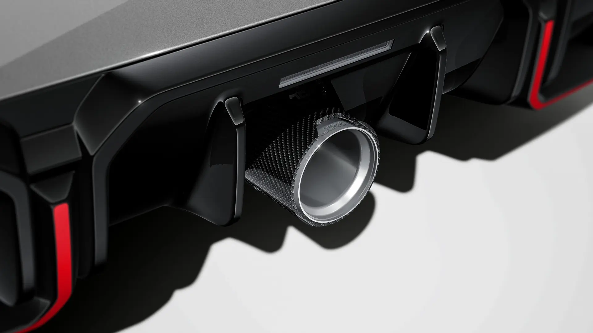 JCW Zubehör - JCW Heckdiffusor in Hochglanz.