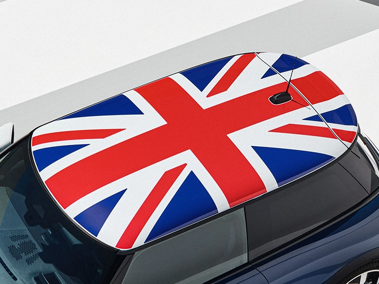Vue de dessus de la MINI Cooper Oxford Edition.