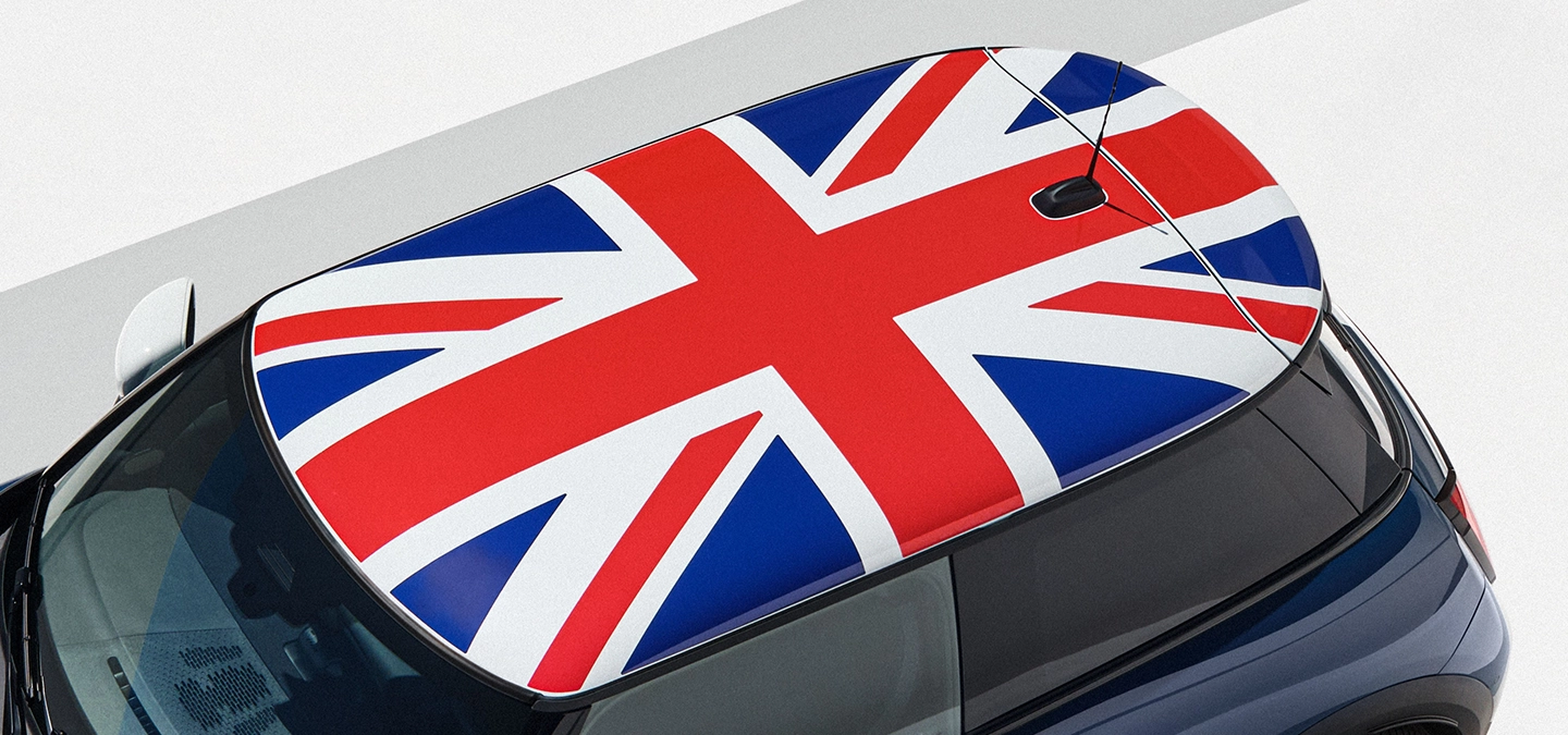 Vue de dessus de la MINI Cooper Oxford Edition.