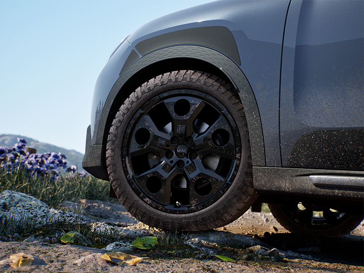 Photo des roues de la MINI Countryman Untamed Edition.