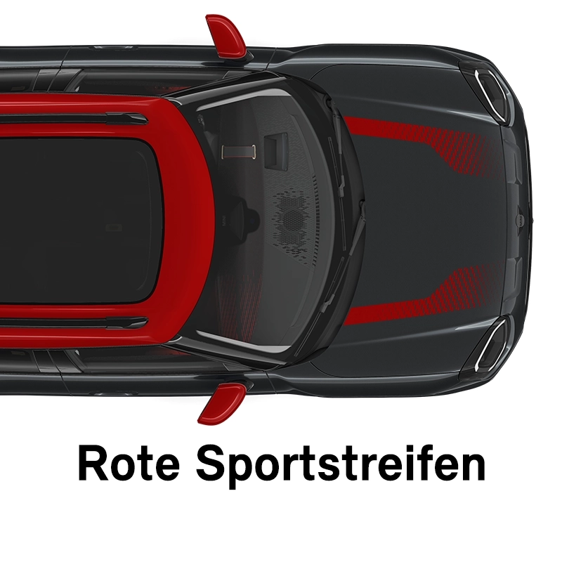  MINI – Ausstattung – JCW Trim – Sportstreifen in Rot