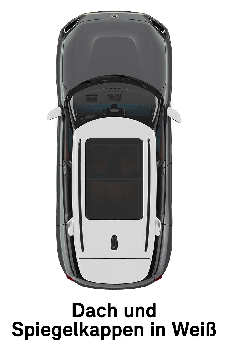  MINI – Ausstattung – Favoured Trim – Dach und Spiegelkappen in Weiß