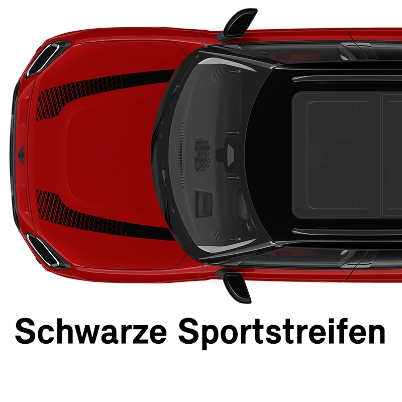  MINI – Ausstattung – JCW Trim – Sportstreifen in Schwarz