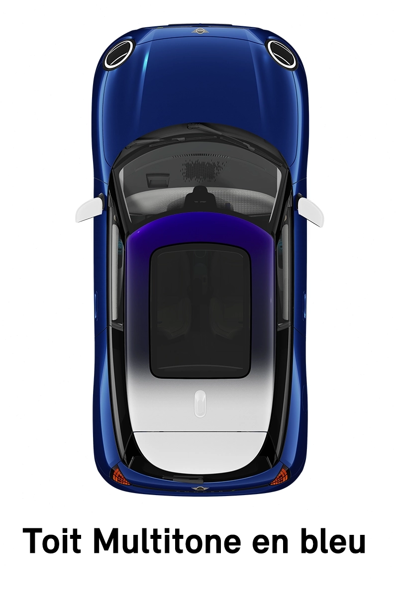  MINI – équipement – Finition Favoured toit bleu multitons