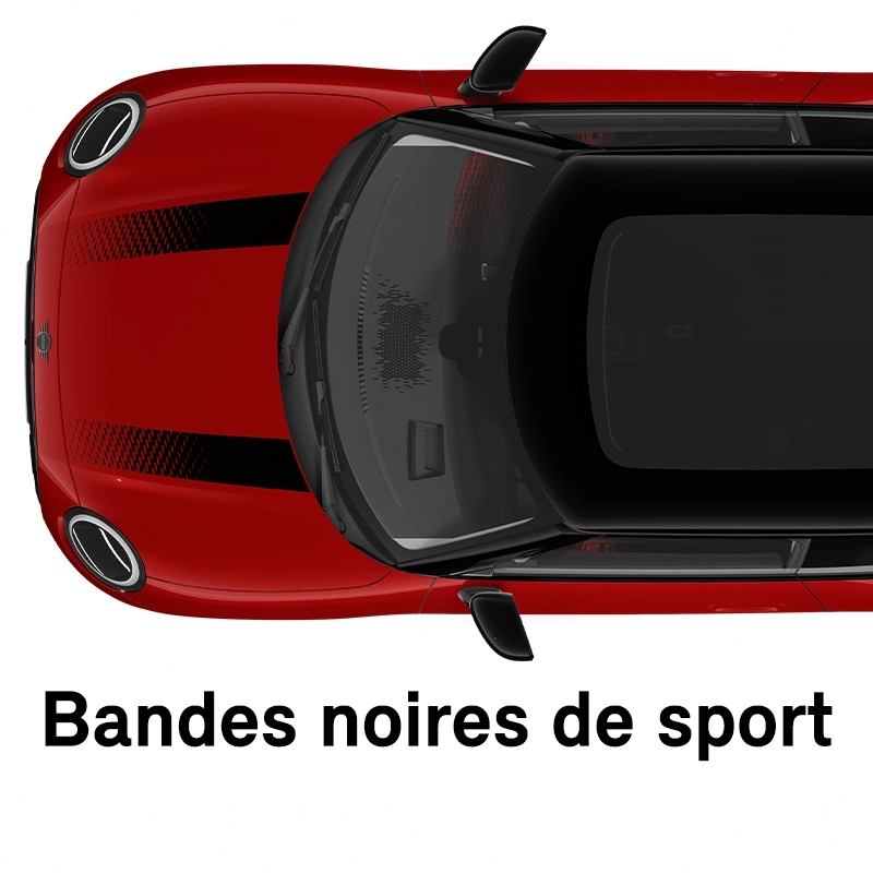  MINI - équipement -bandes sports noires finition jcw