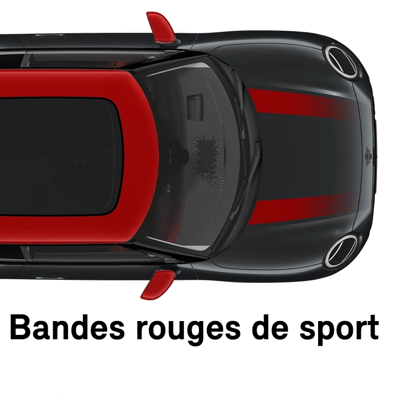  MINI - équipement - bandes sports rouges finition jcw