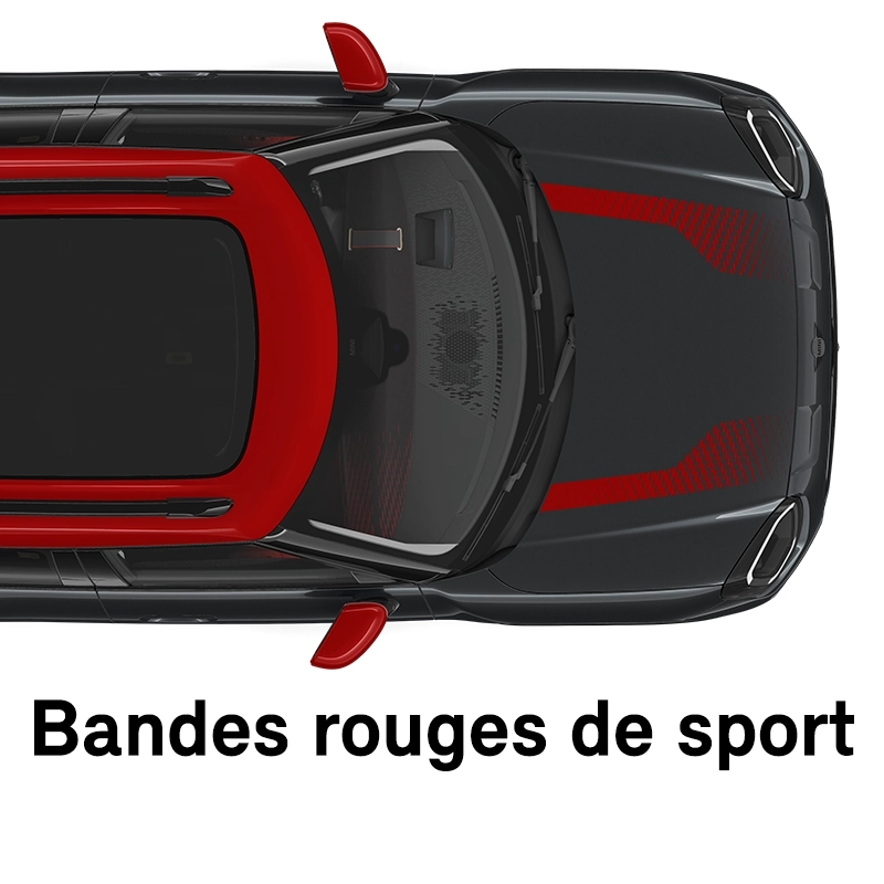  MINI - équipement - bandes sports rouges finition jcw