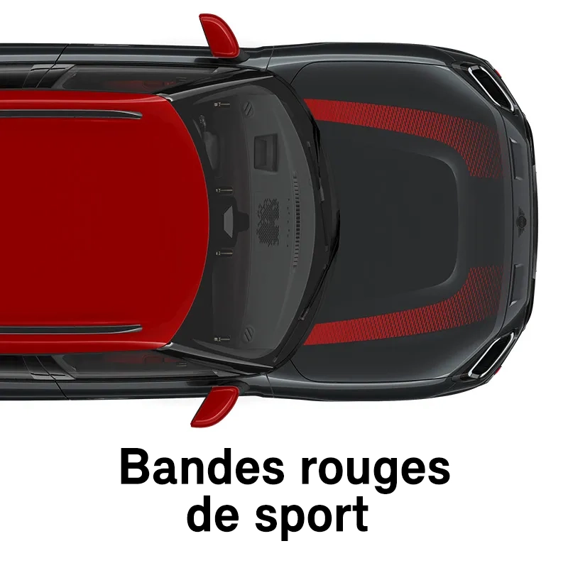  MINI - équipement - bandes sports rouges finition jcw