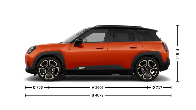 MINI Aceman Electric - dimensions - image d'intro vue latérale